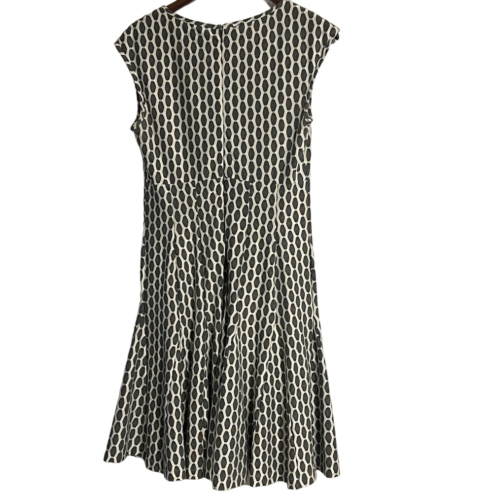 Just... Taylor Fit & Flare Dress 8 Black White Classic Neutral - Picture 2 of 10